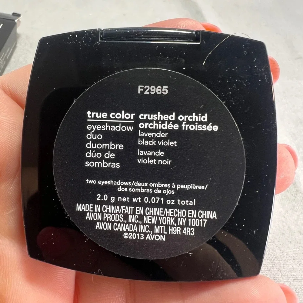 NEW Avon Eyeshadow‎ Duo Crushed Orchid Purple Shimmer 2013 Discontinued 0.071oz